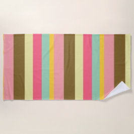 Farbpalettendesign für den Sommer Streifen Strandtuch