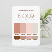 Farbpalettenkarte Bloom Wedding (Stehend Vorderseite)