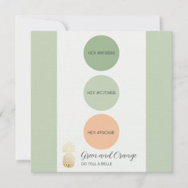 Farbpalettenkarte mit grüner Farbe Einladung