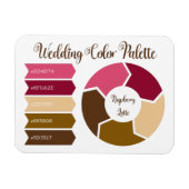 Farbpalettenkarte zum Hochsetzen mit Hex-Farbcodes Magnet (Horizontal)