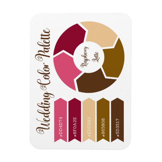 Farbpalettenkarte zum Hochsetzen mit Hex-Farbcodes Magnet (Vertikal)