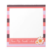 Farbpalettenlehrer Notepad mit Daisies Notizblock (Vorderseite)