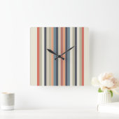 Farbpalettenstreifen Quadratische Wanduhr (Zuhause)