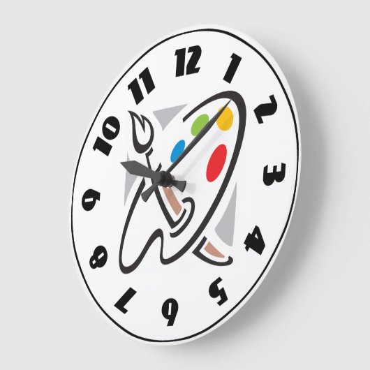 Farbpalettenuhr Große Wanduhr (Winkel)