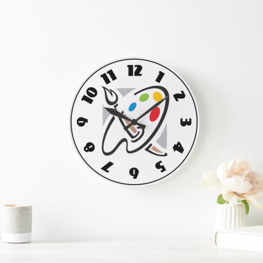 Farbpalettenuhr Große Wanduhr (Zuhause)