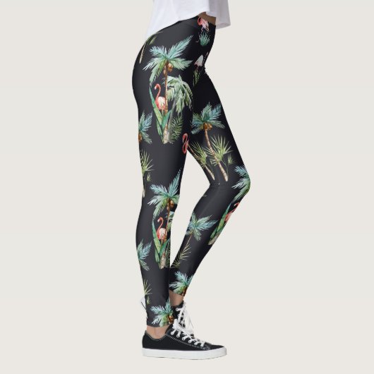 Farbpalmenmuster Leggings (Rechts)