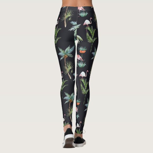 Farbpalmenmuster Leggings (Rückseite)
