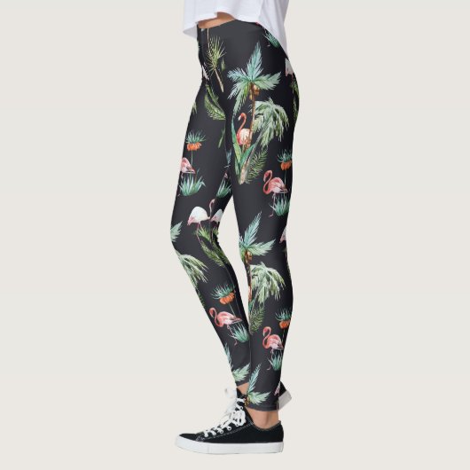 Farbpalmenmuster Leggings (Links)