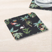 Farbpalmenmuster Rechteckiger Pappuntersetzer (angewinkelt)