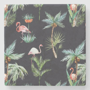 Farbpalmenmuster Steinuntersetzer