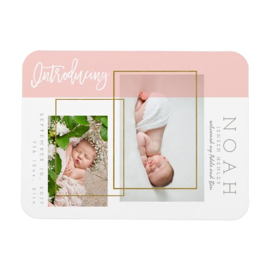 FARBPANELS - GEBURTSANKÜNDIGUNG MAGNET (Horizontal)