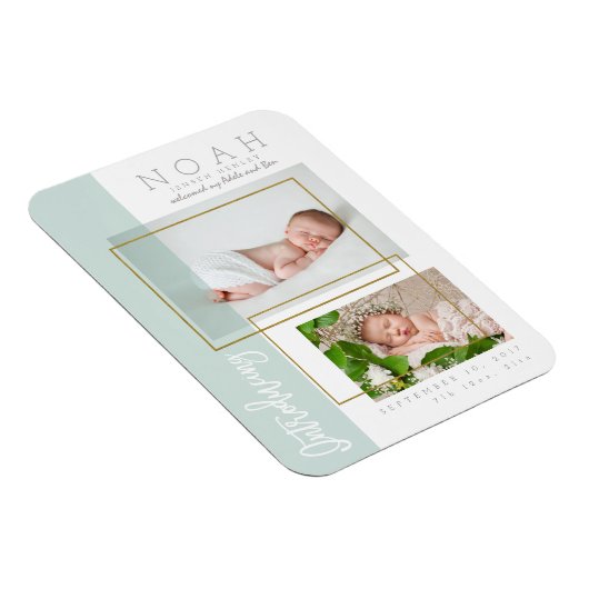 FARBPANELS - GEBURTSANKÜNDIGUNG MAGNET (Rechte Seite)