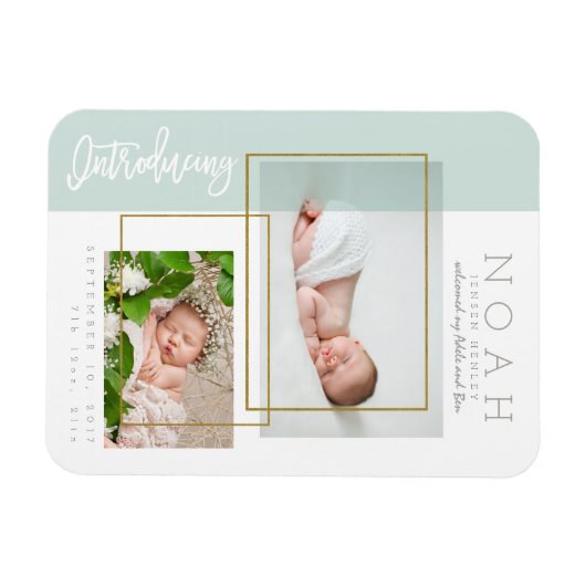 FARBPANELS - GEBURTSANKÜNDIGUNG MAGNET (Horizontal)