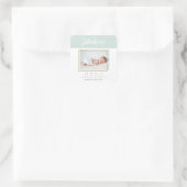 FARBPANELS - GEBURTSANKÜNDIGUNG QUADRATISCHER AUFKLEBER (Tasche)