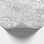 Farbpapier für Floral Doodle Geschenkpapier (Ecke)