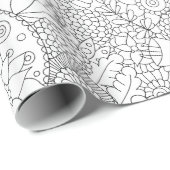 Farbpapier für Floral Doodle Geschenkpapier (Rolleneckpunkt)