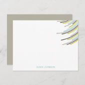 FarbParty-Streifen-21. Geburtstag danken Ihnen zu Dankeskarte (Vorne/Hinten)