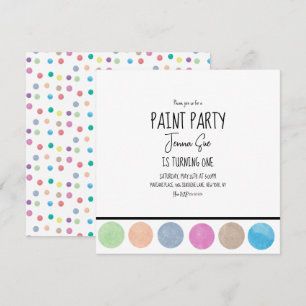 Farbparty-Wasserfarbenpalette-Kunst-Geburtstag   Dankeskarte