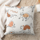 Farbpastellmuster Katzenbraun Kissen (Decke)