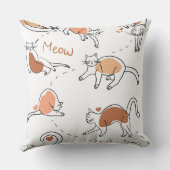 Farbpastellmuster Katzenbraun Kissen (Rückseite)