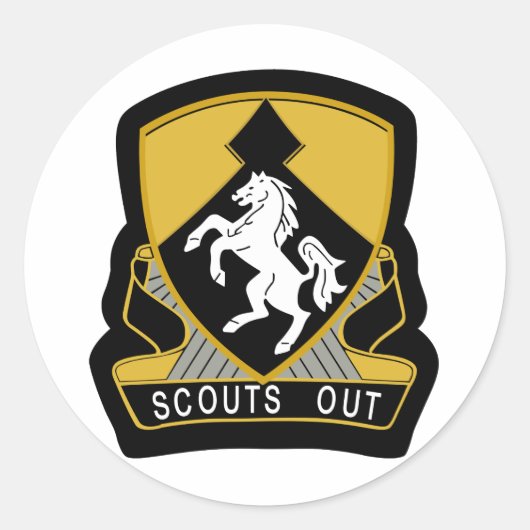 Farbpatch für Scout-Insignien mit 153d-Kavallerie Runder Aufkleber (Vorderseite)