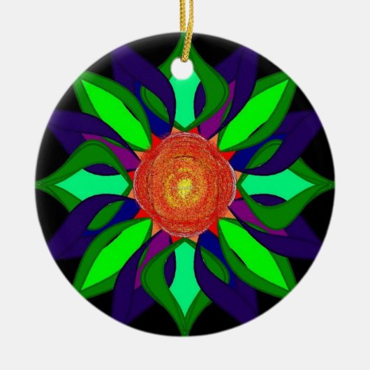 Farbpedale Keramikornament (Vorne)