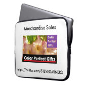 Farbperfektes Geschenk Laptopschutzhülle (Vorderseite Links)