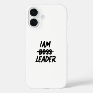 Farbpersonalisierungskoffer "Iam Leader not boss" iPhone 16 Hülle