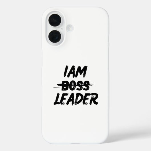 Farbpersonalisierungskoffer "Iam Leader not boss" Case-Mate iPhone Hülle (Rückseite)