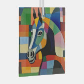 Farbpferd Ornament Aus Glas (Vorderseite Rechts)