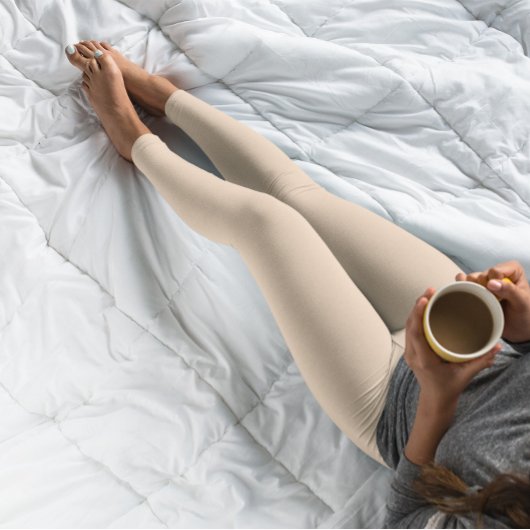 Farbpfirsiche Trend im Herbst Solid Leggings