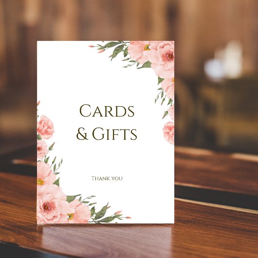 Farbpfirsichfarben Blütenmuster Maßgeschneidertes Poster