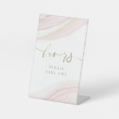 Farbpinke bevorzugt Podestschild Sockelschild (Vorderseite)