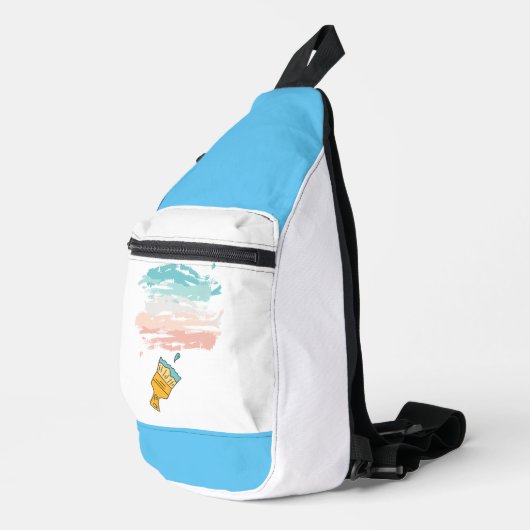 Farbpinsel Crossbody Bag (Rechte Ecke)