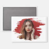 Farbpinsel-Foto  Magnet (Vorderseite/Rückseite)