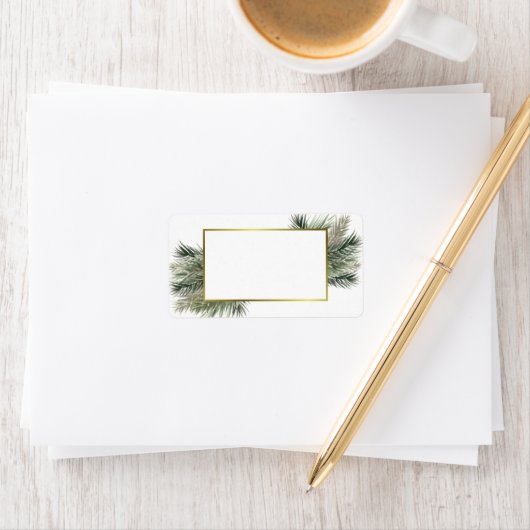 Farbpinsel Gold Rahmen Blank DIR Druckadresse Adressaufkleber (Insitu)