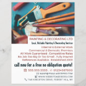 Farbpinsel, Maler- und Dekoratorwerbung Flyer (Vorne)