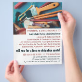 Farbpinsel, Maler- und Dekoratorwerbung Flyer (Hand)