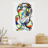 Farbpinsel Poster (Küche)
