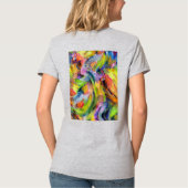 Farbpinselstriche in Gelb T-Shirt (Rückseite)