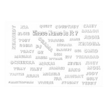 Farbplakat 36x24 mit Unisex-Namen