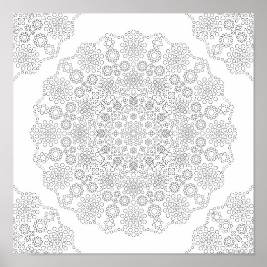 Farbplakat - Dotmuster Poster (Vorne)