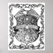 Farbplakat "In the Line of Duty"