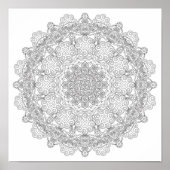 Farbplakat - Wirbel Lacy Mandala Poster (Vorne)