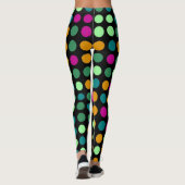Farbpolka-Dots-Muster #23 Leggings (Rückseite)