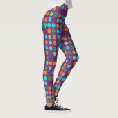 Farbpolka-Punkte-Muster #2 Leggings (Rechts)