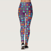 Farbpolka-Punkte-Muster #2 Leggings (Rückseite)