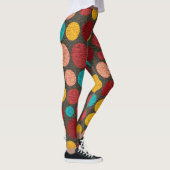 Farbpolka-Punkte-Muster #5 Leggings (Rechts)