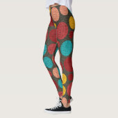 Farbpolka-Punkte-Muster #5 Leggings (Links)
