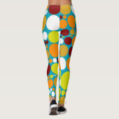 Farbpolka-Punkte-Muster #6 Leggings (Rückseite)